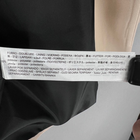 ZARA Oversized Double Breasted Blazer Womens Small Tan Long Sleeve Peaked Lapel - Picture 14 of 16